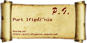 Purt Ifigénia névjegykártya